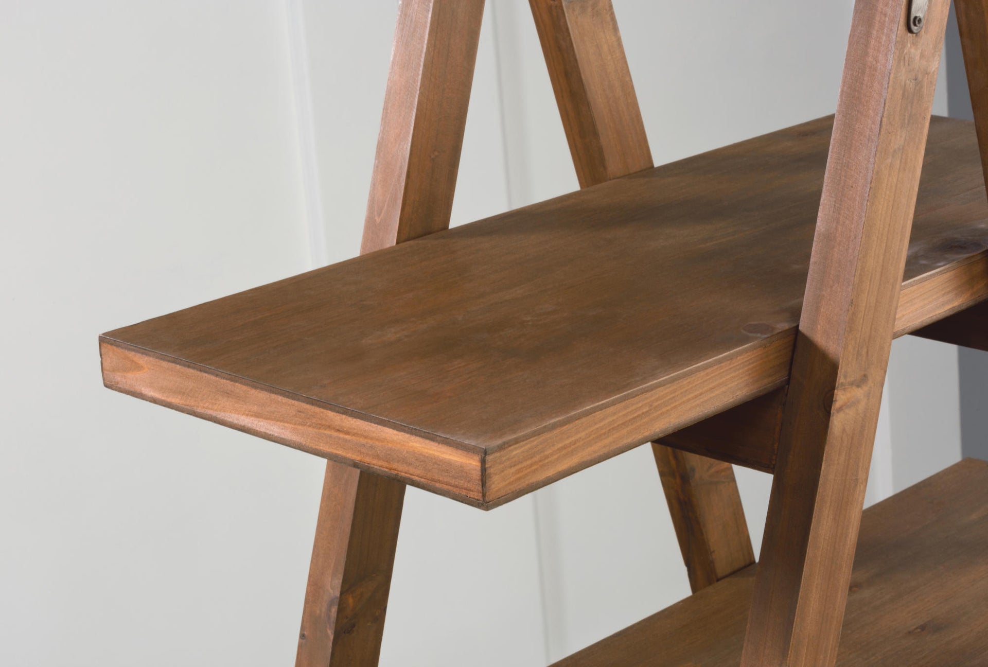 4 Tier A-Frame Display Shelf - Natural