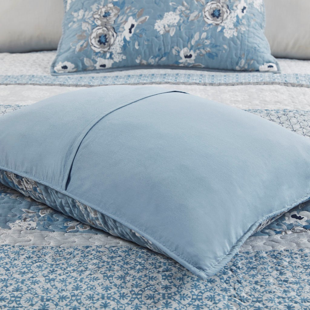 Willa 6 Piece Reversible Coverlet Set - Blue