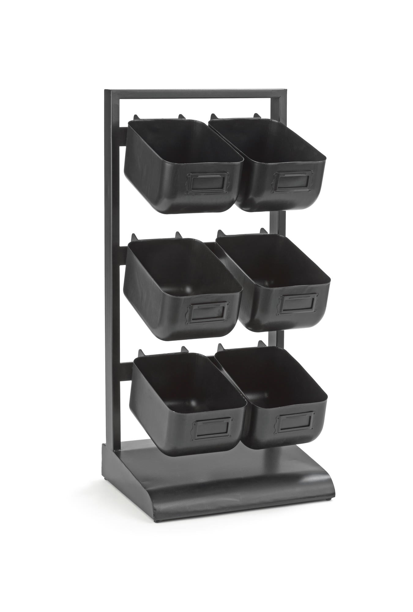 6 Metal Bin Tabletop Display