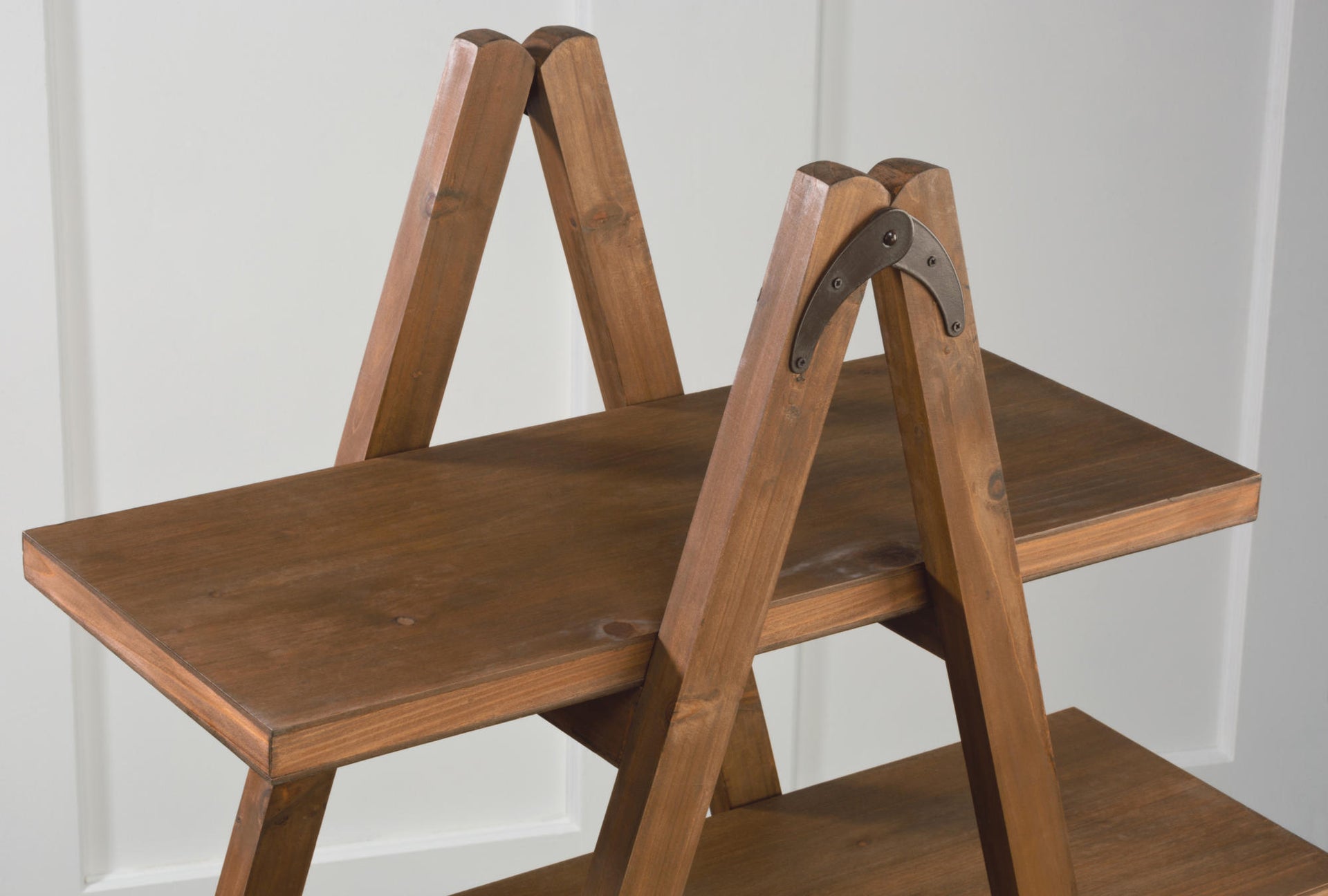 4 Tier A-Frame Display Shelf - Natural