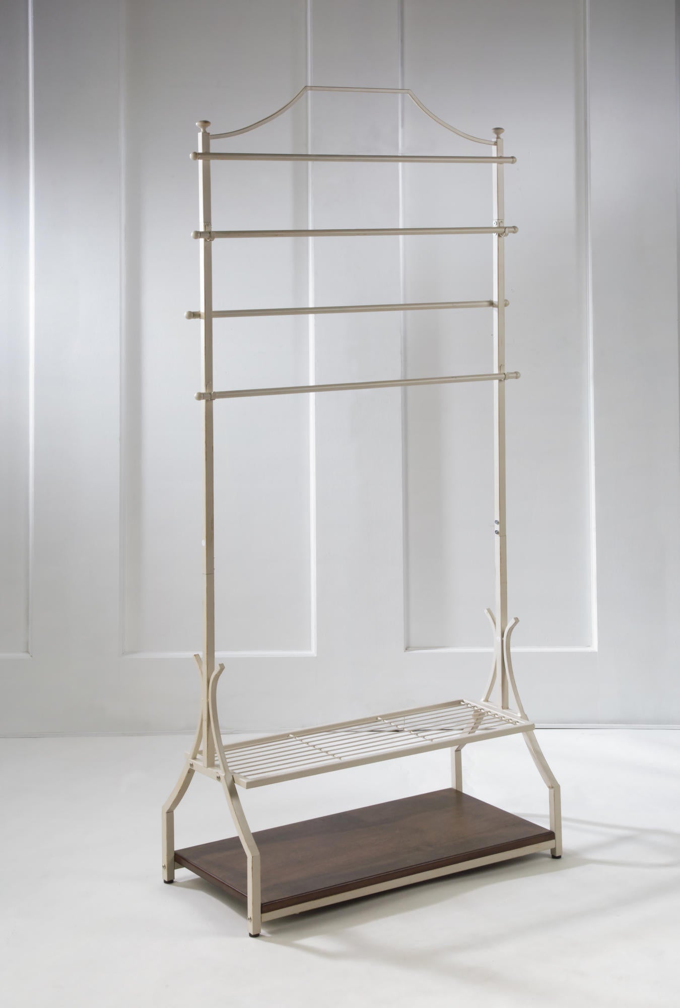 Garment Rack with Wood Veneer Base