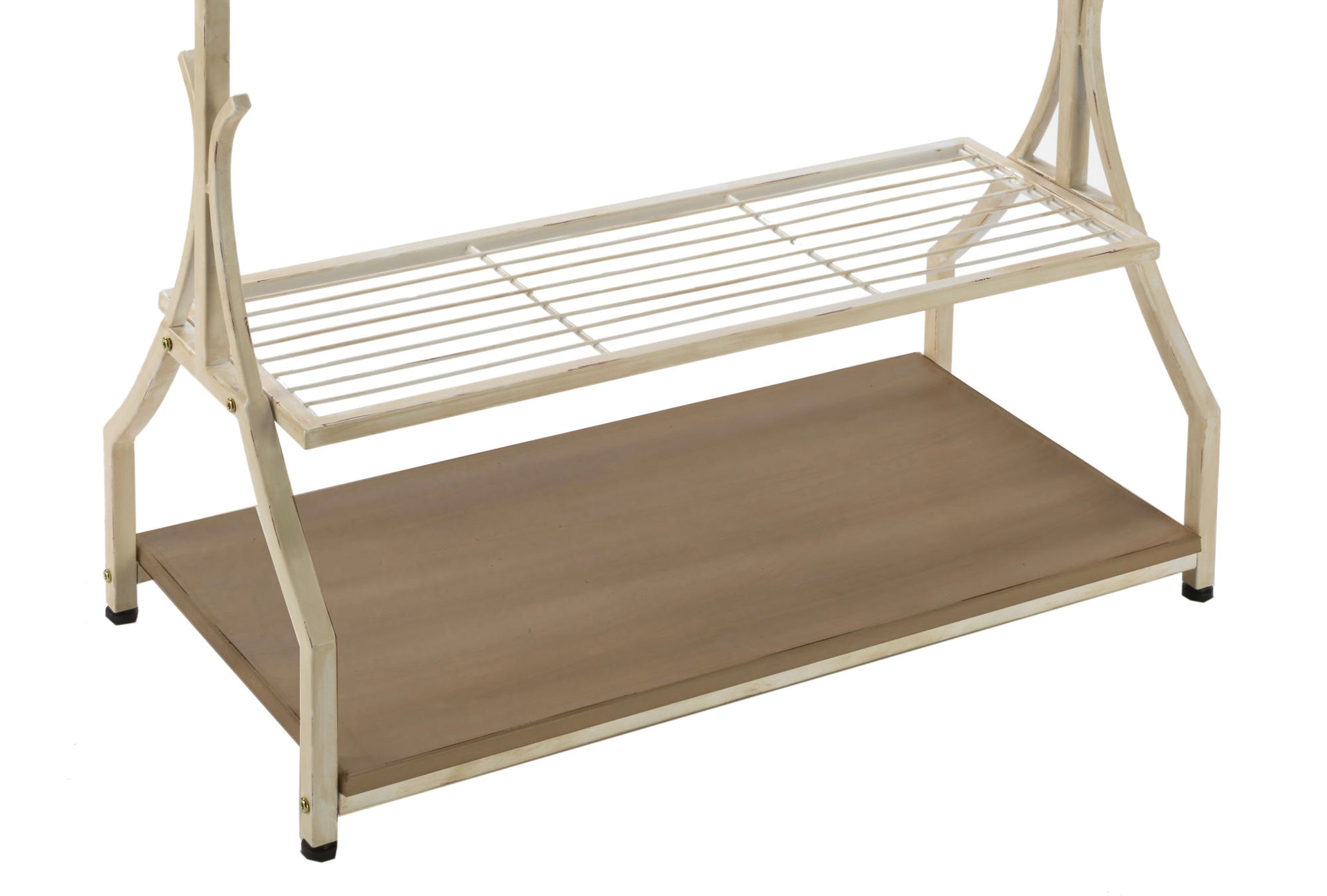 Garment Rack with Wood Veneer Base