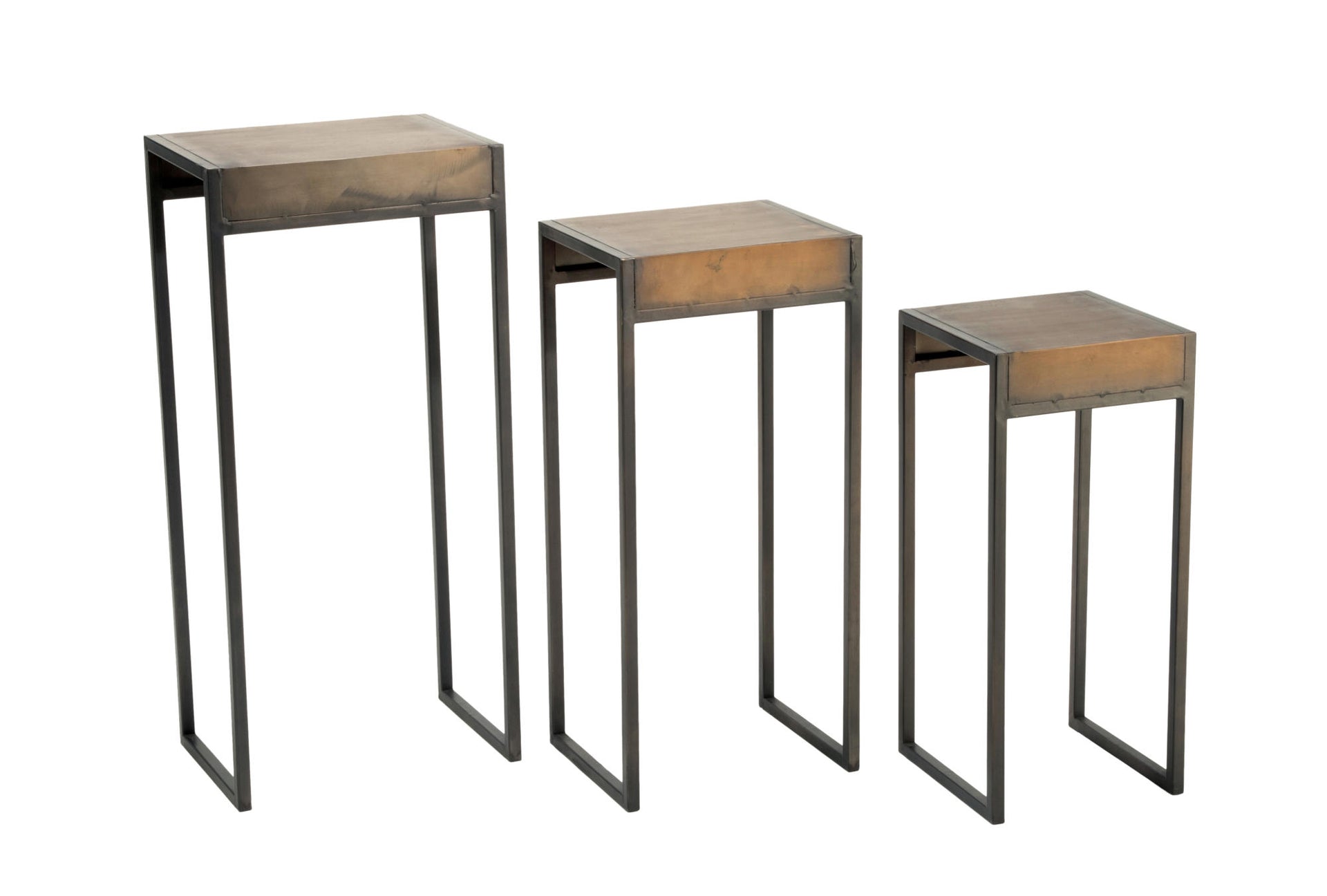 Set of 3 Metal Side Table