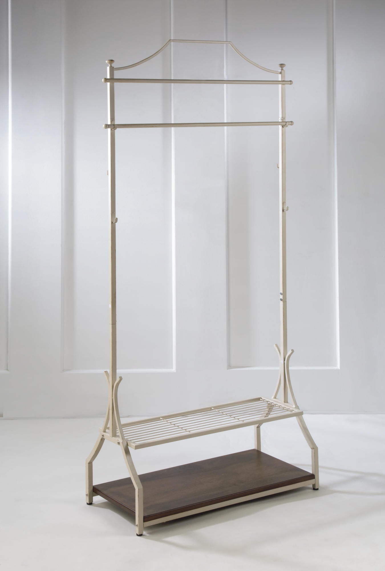 Garment Rack with Wood Veneer Base