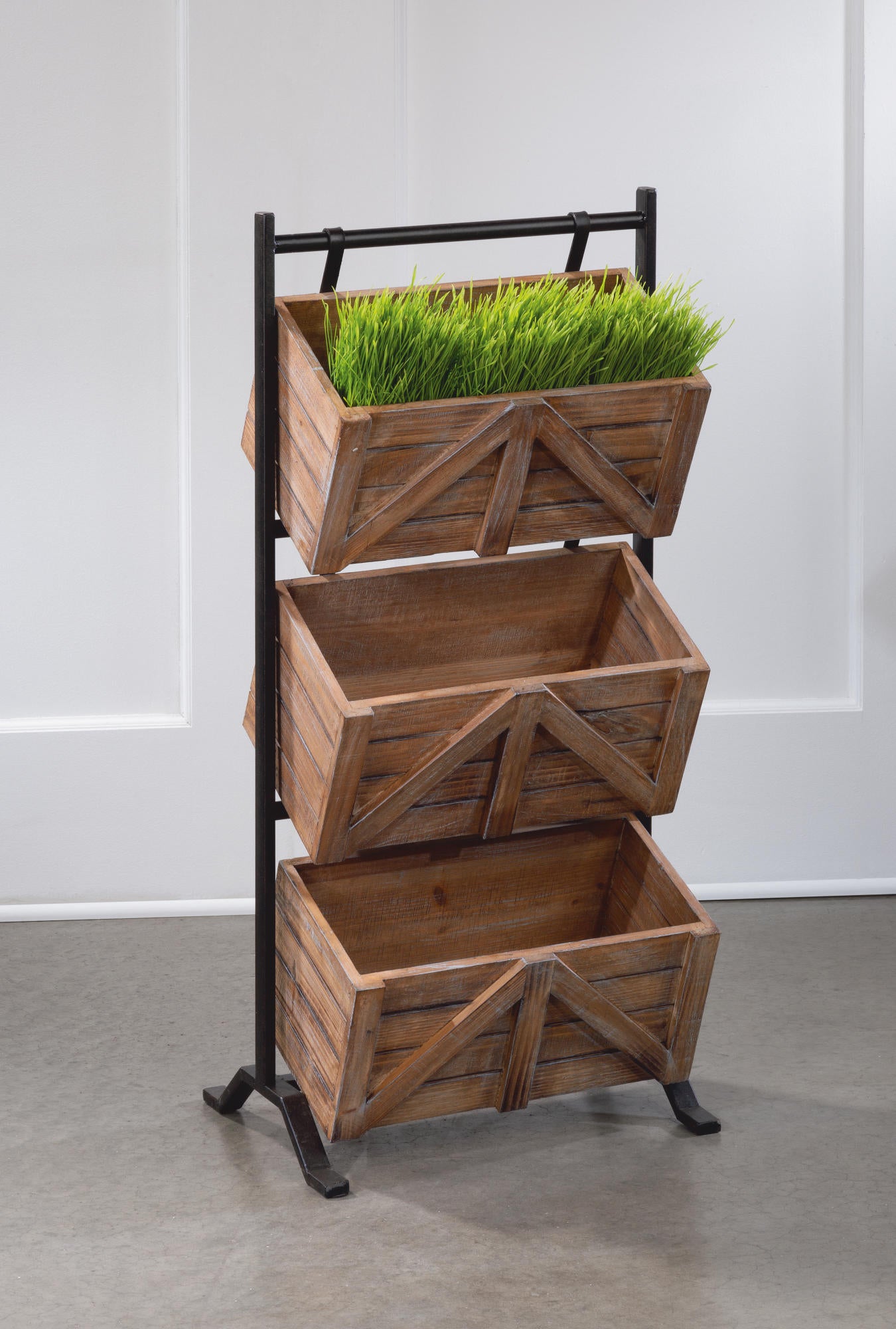 3 Tier Wooden Crate Stand