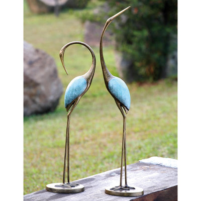 Stylized Garden Crane Pair - Set of 2