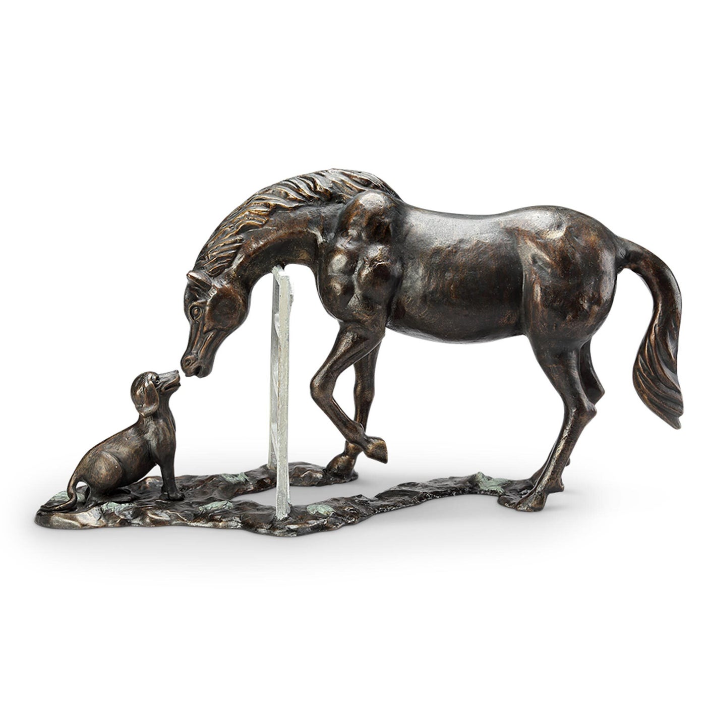 Barnyard Pals Garden Sculpture - Horse and dog