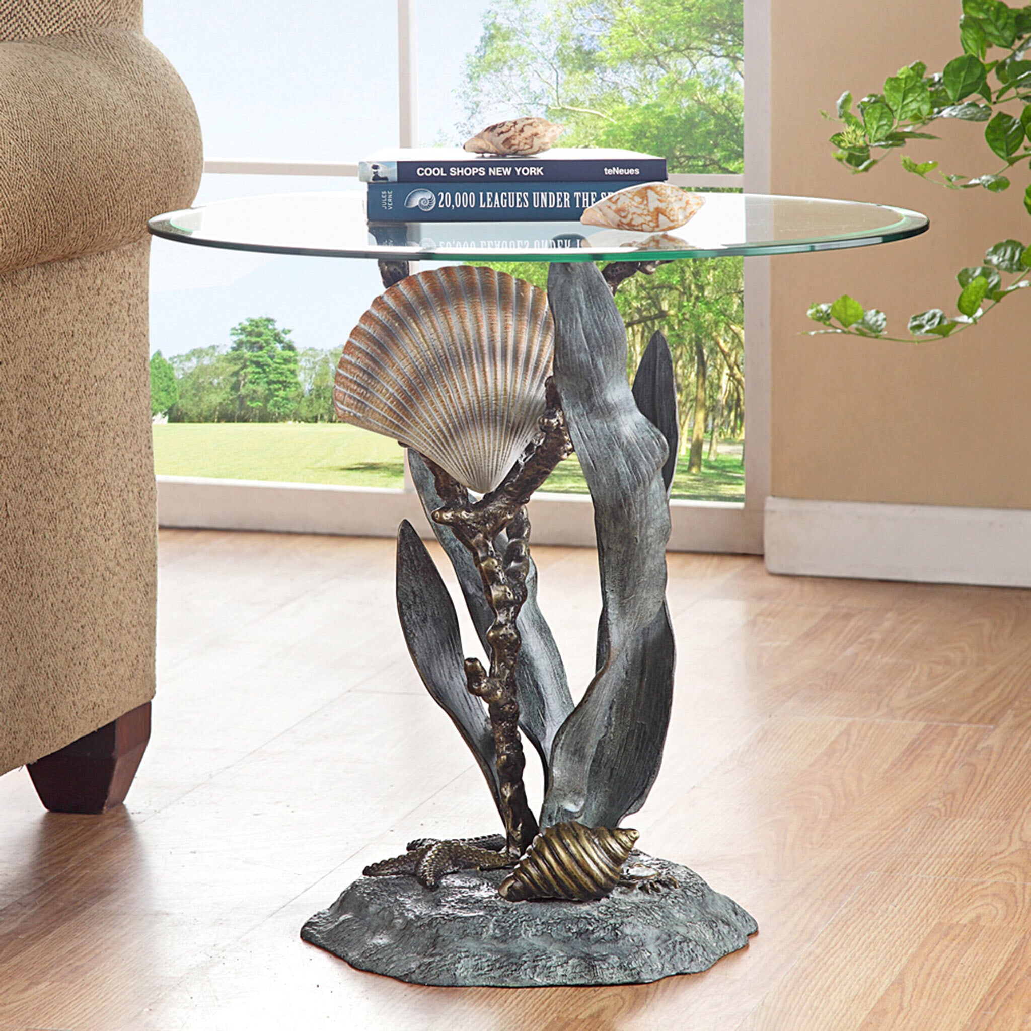 Shells and Seagrass End Table