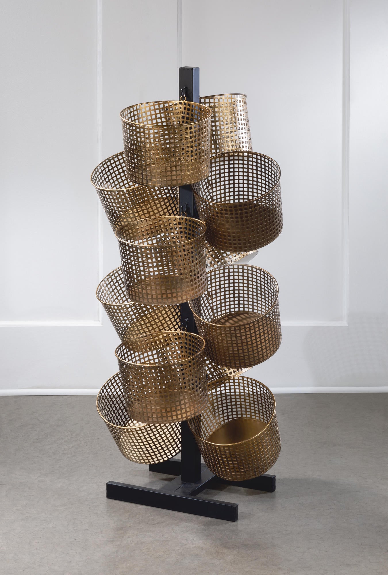 Metal Bin in Black or Gold