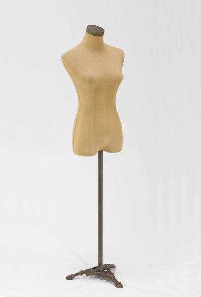 Antiqued Floor Body Form - Female Mannequin