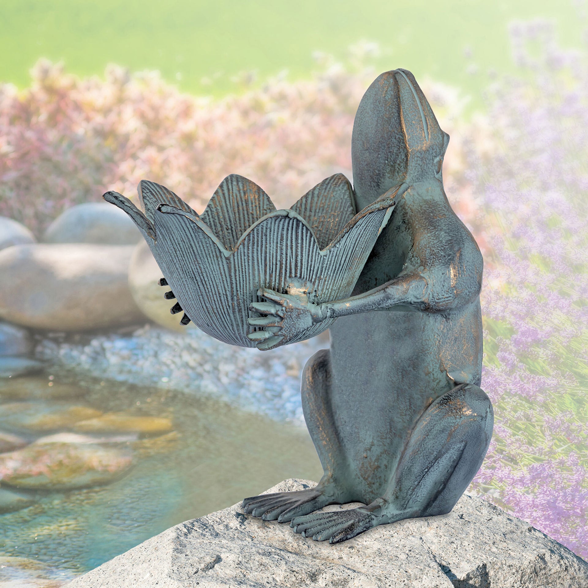 Frog Royalty with Crown Birdfeeder