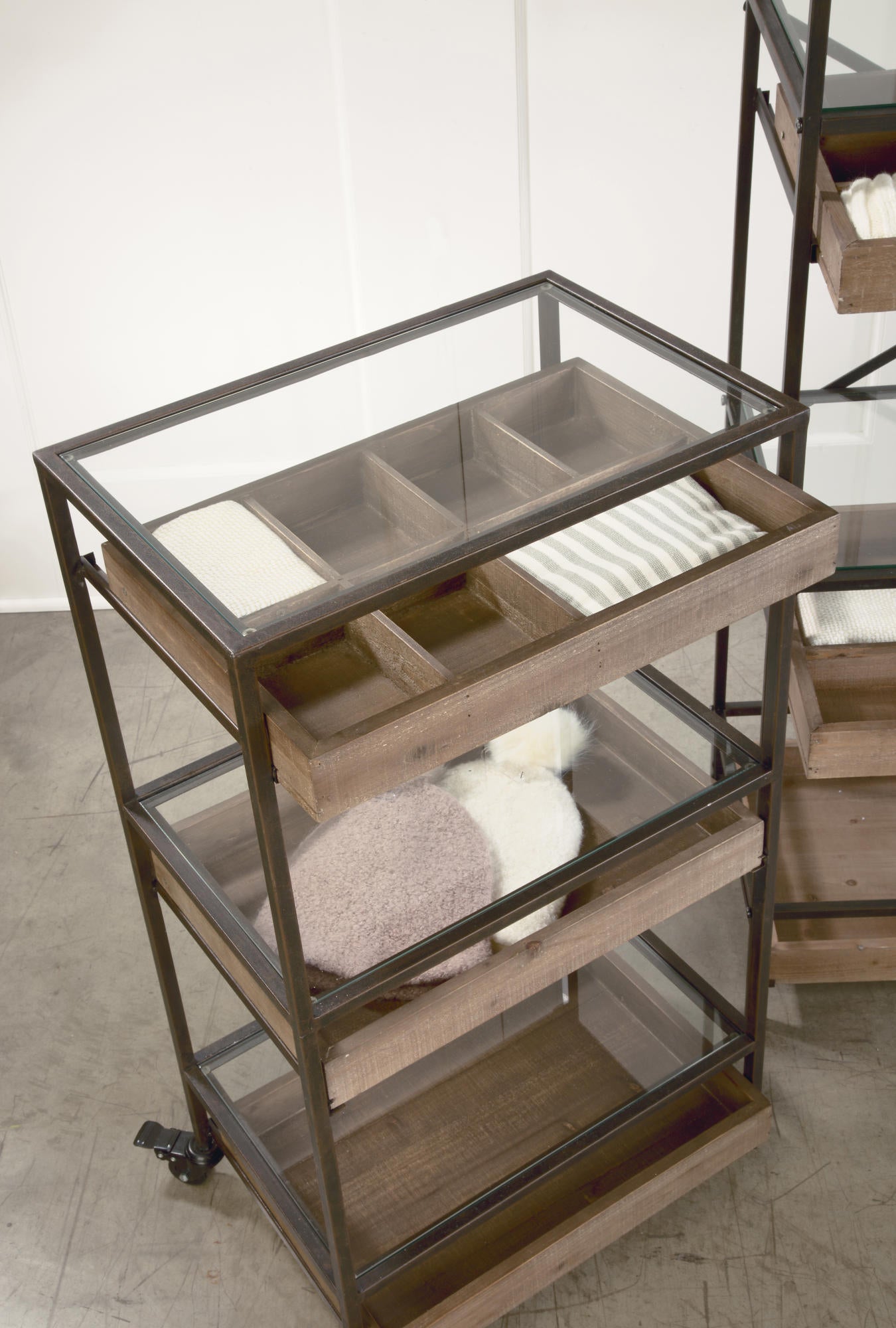 3 Tier Rolling Display Cart