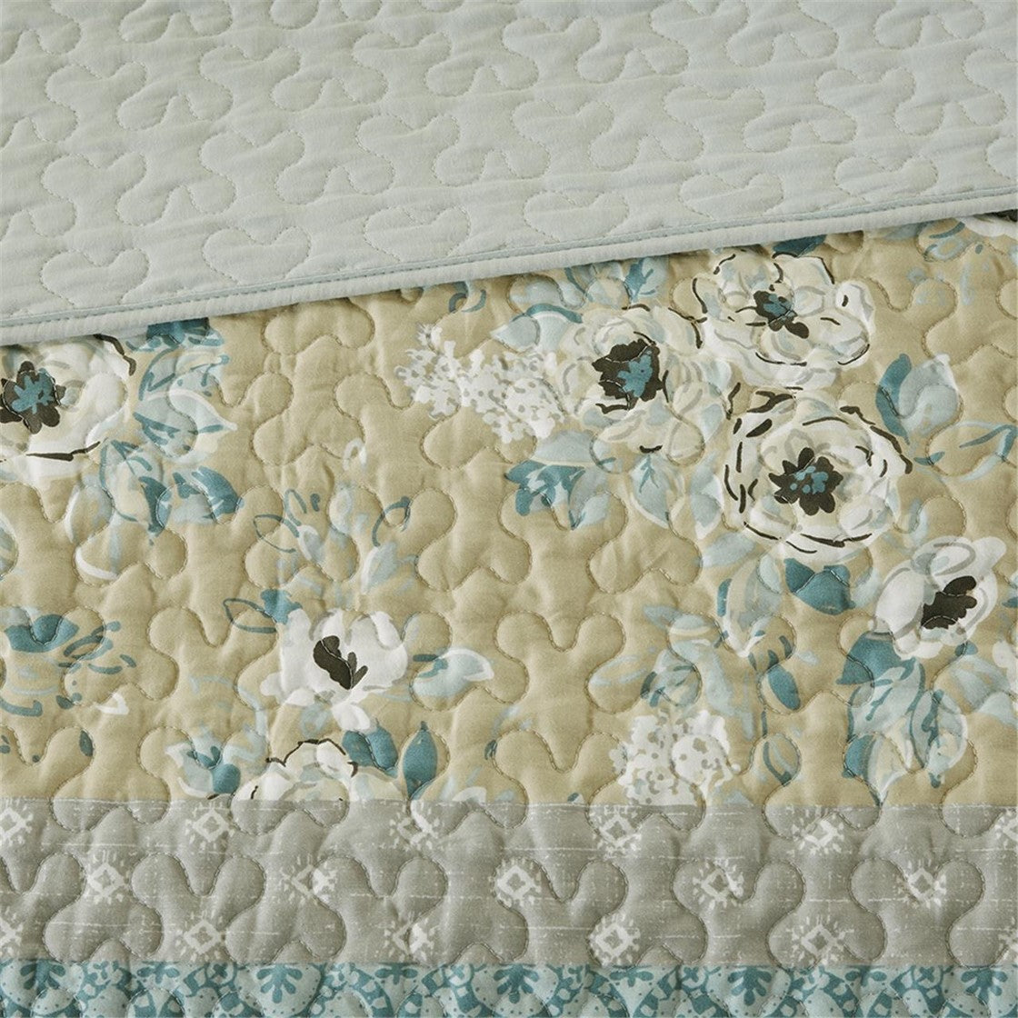 Willa 6 Piece Reversible Coverlet Set - Green