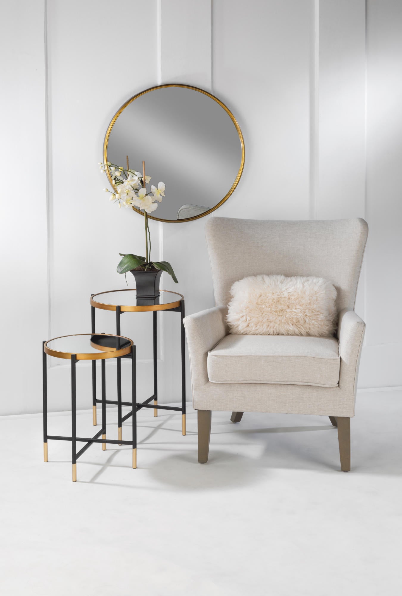 Mirror Side Tables - Set of 2