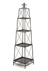 Stackable 4 Tier Metal Obelisk in Gunmetal or White
