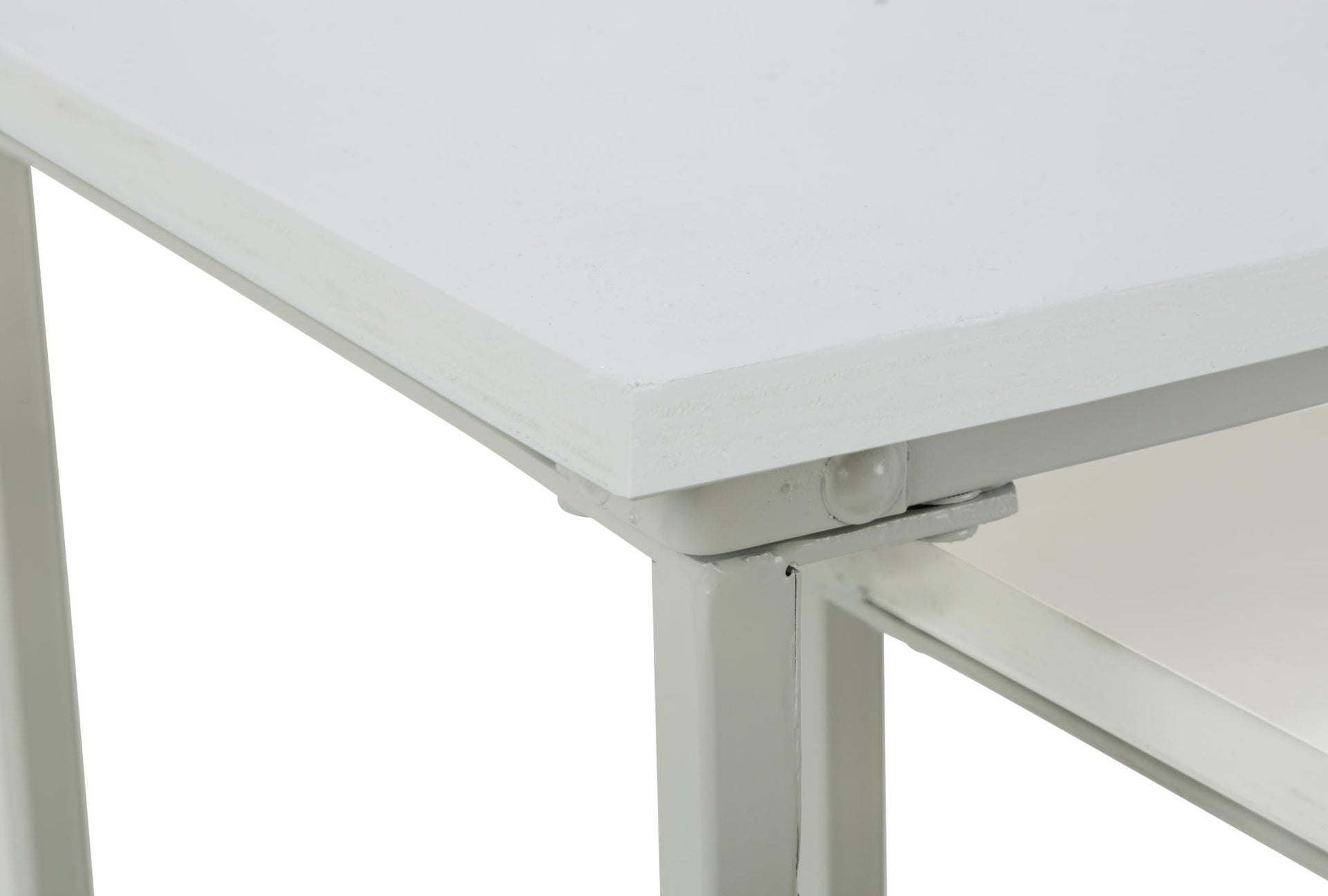 White Nesting Tables w/ Casters (Set of 3)