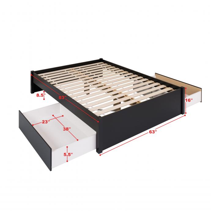 Queen Select 4-Post Platform Bed with 2 Drawers