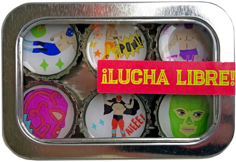 Luchador Magnets - Set of 6