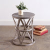 Metal Drum Accent Table