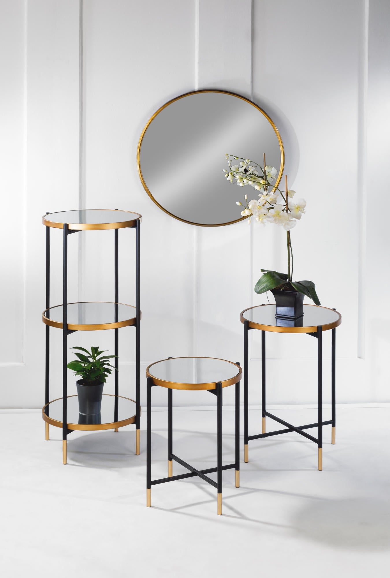 Mirror Side Tables - Set of 2