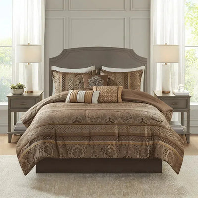 Bellagio 7 Piece Jacquard Comforter Set by Madison Park