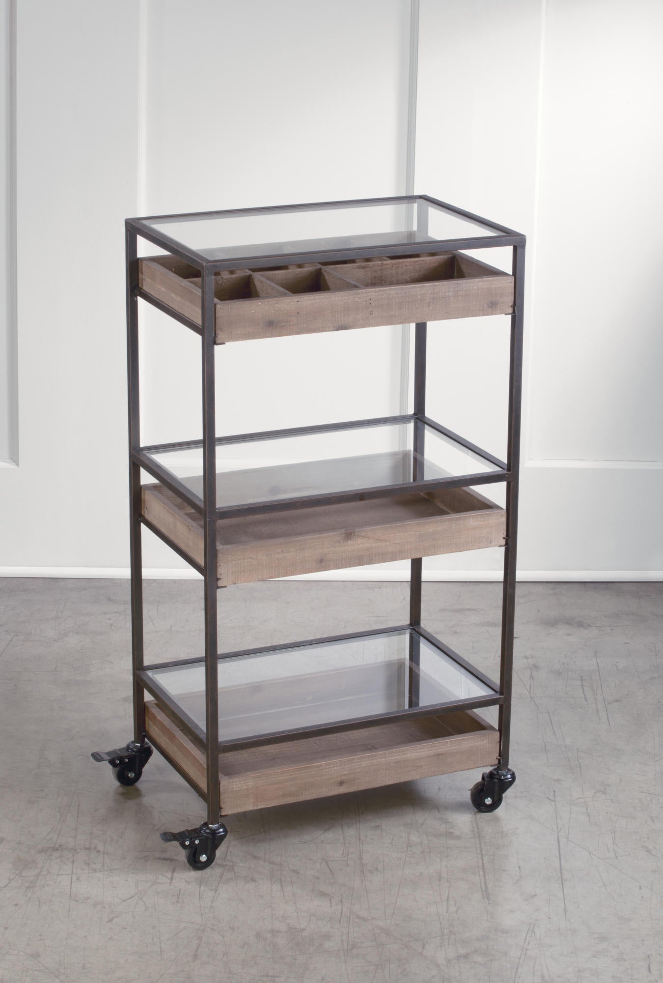 3 Tier Rolling Display Cart