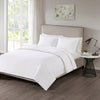 Otto 3 Piece Reversible Quilt Set - White