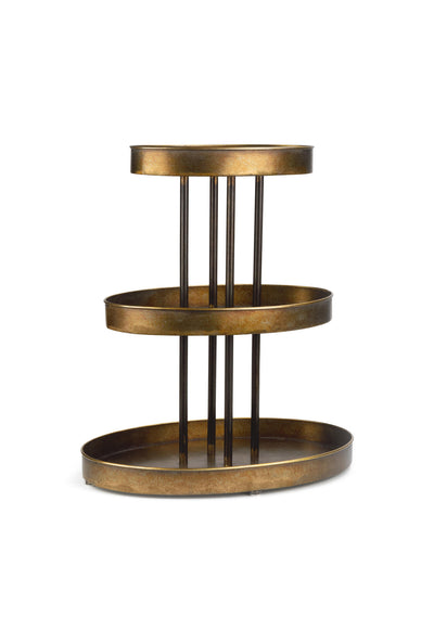 3 Tier Oval Tabletop Display