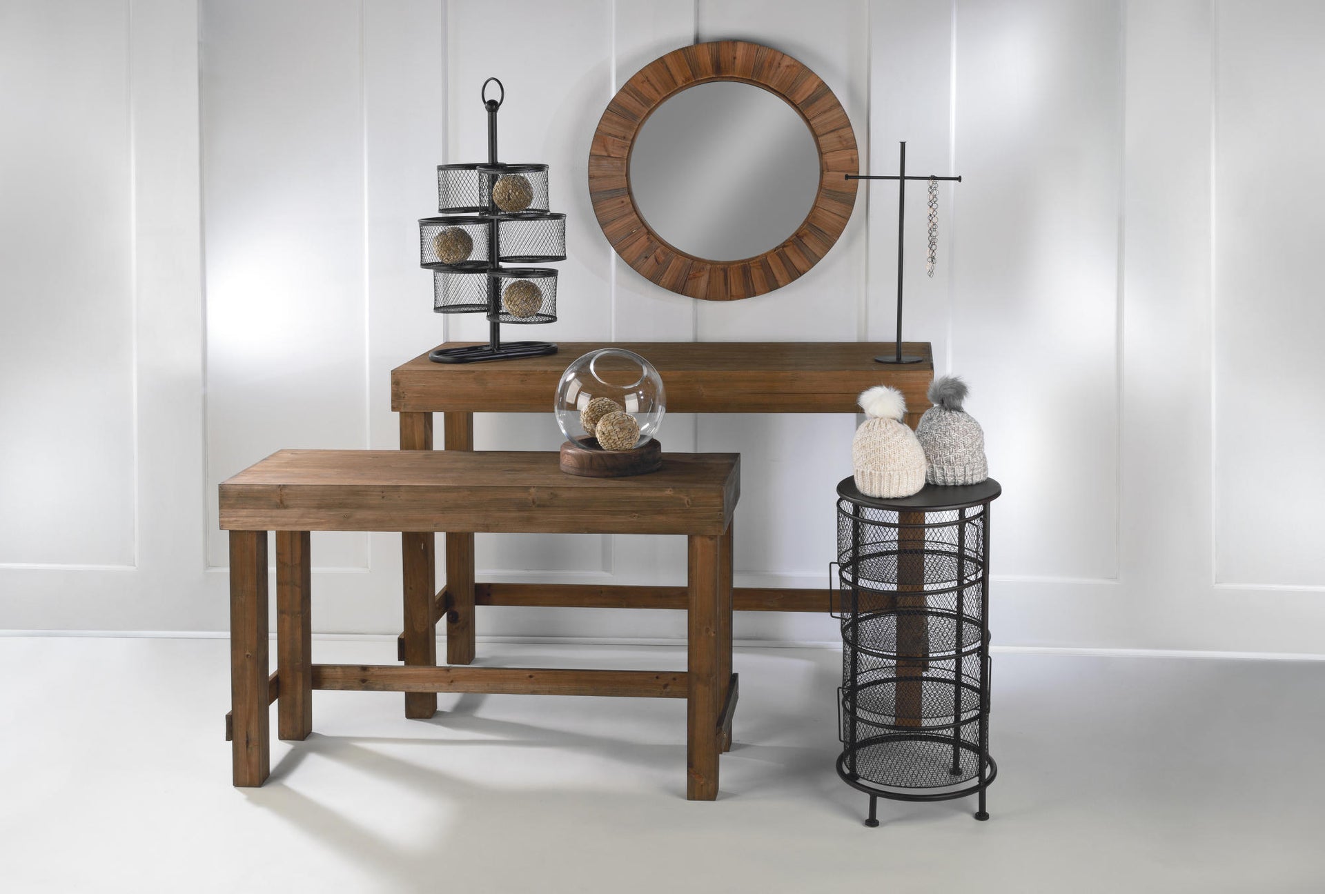 4 Bin Mesh Swivel Drawer Display