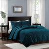Harper Velvet 3 Piece Coverlet Set - Teal