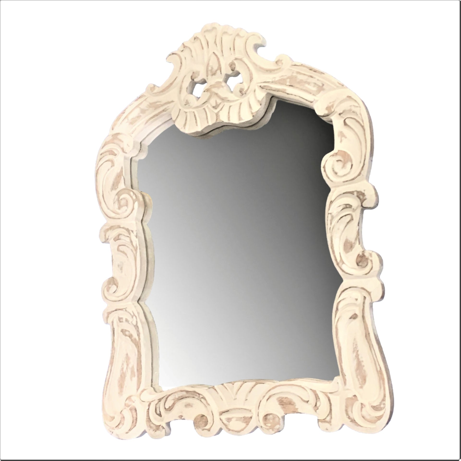Royal Orleans Hand-Carved Wood Vanity Wall Mirror