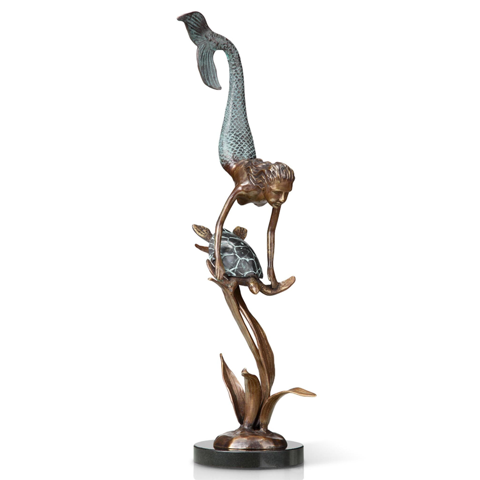 Deep Sea Pals - Mermaid and Turtle Sculpture