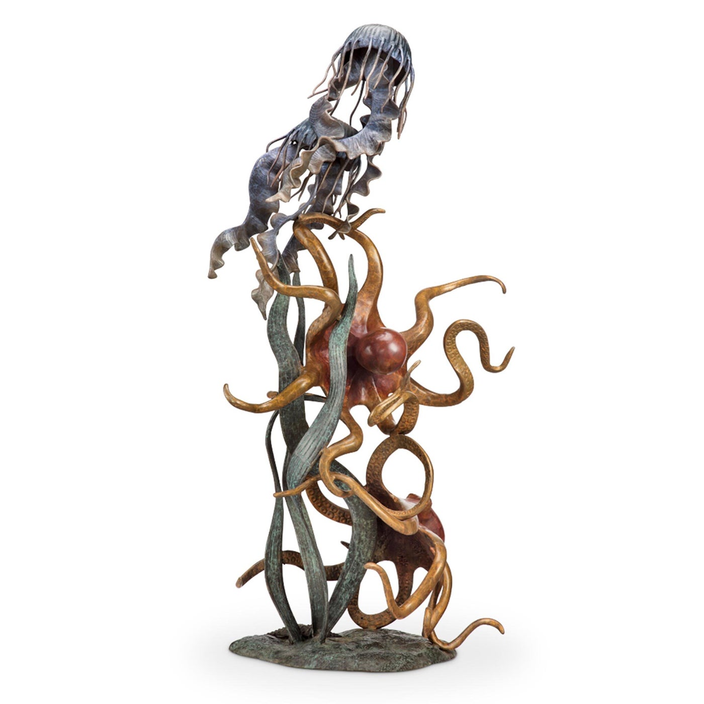 Undersea Wonders Quartet - Octopus and Jellyfish Sculpture