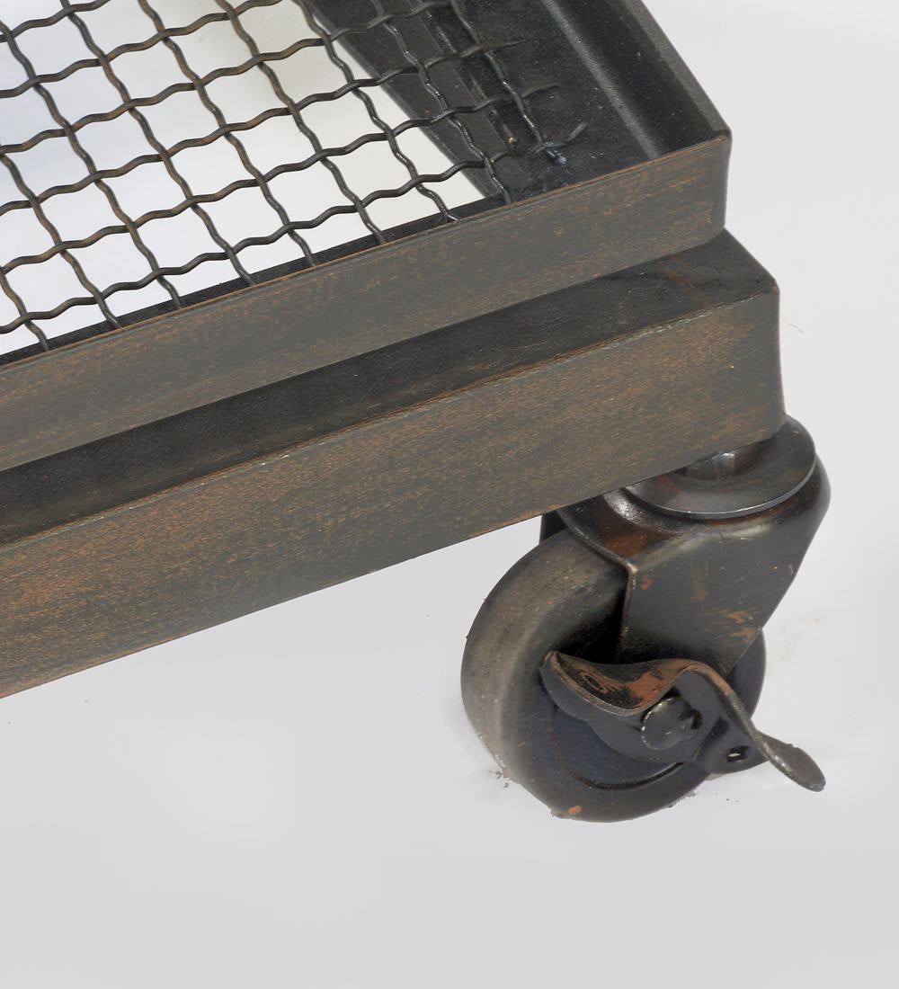 Industrial Black Iron 12-Bin Shelf