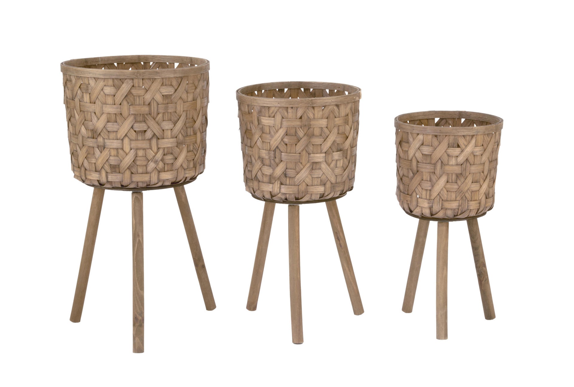 Bamboo Storage Bins - Set of 3