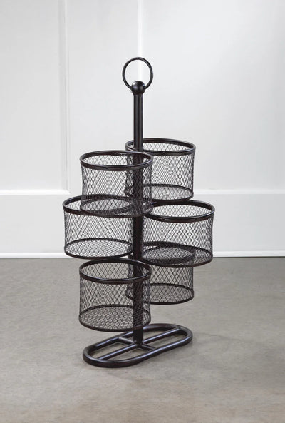6 Bin Mesh Rotating Display