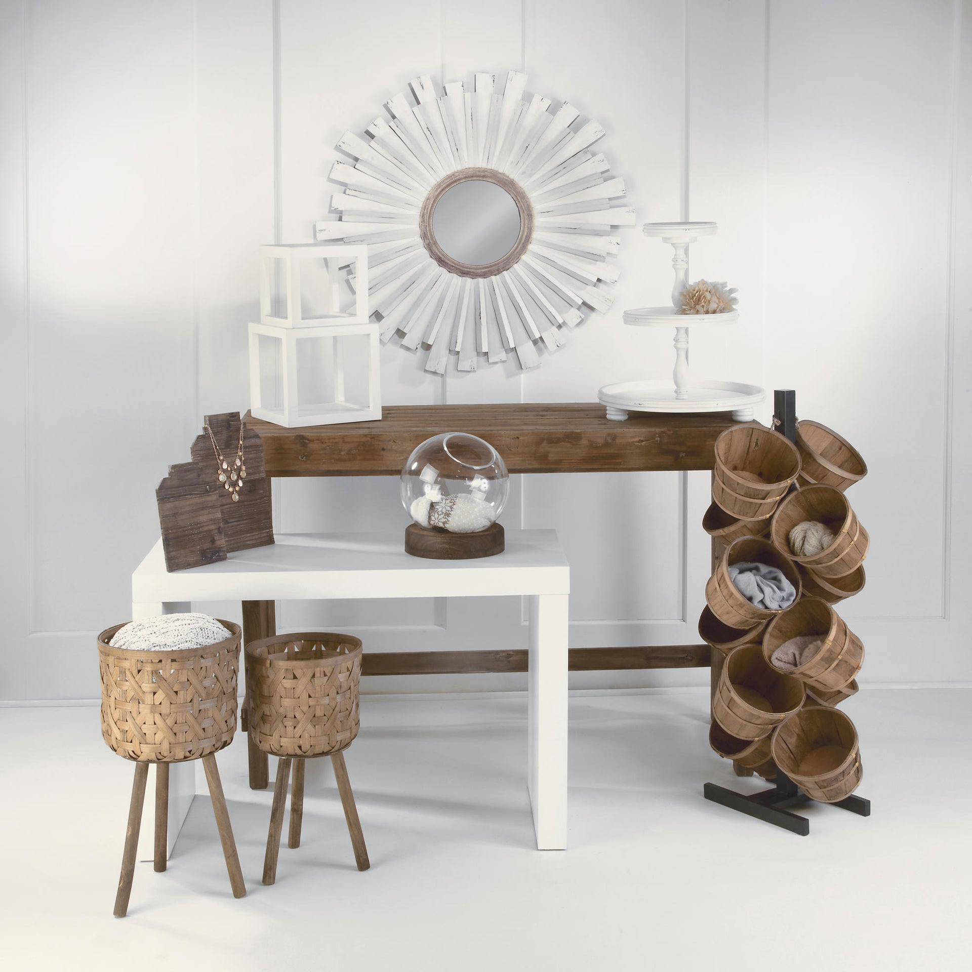 Bamboo Storage Bins - Set of 3