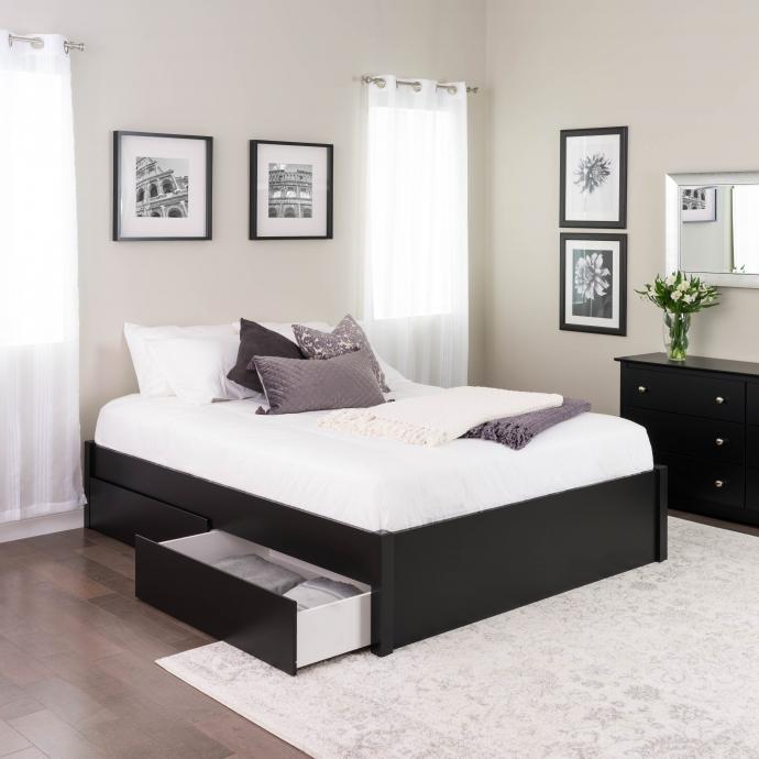 Queen Select 4-Post Platform Bed with 2 Drawers