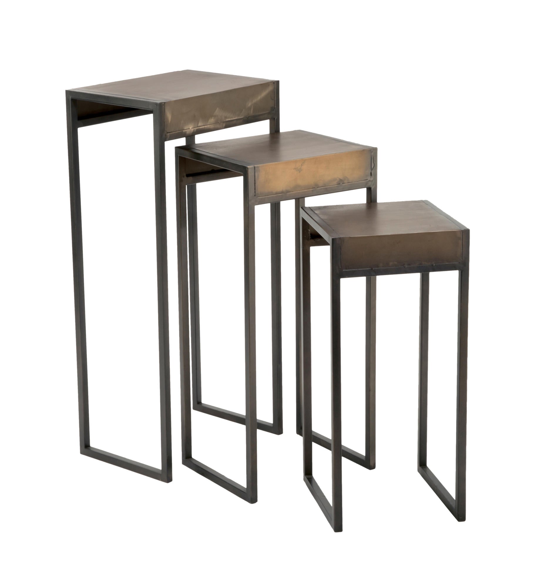 Set of 3 Metal Side Table