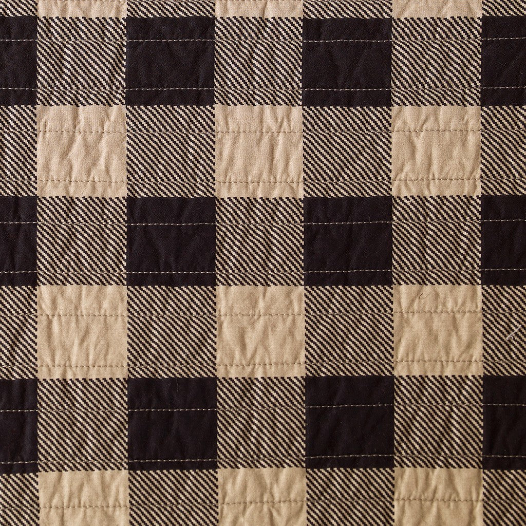 Check Oversized Quilt Mini Set - Tan