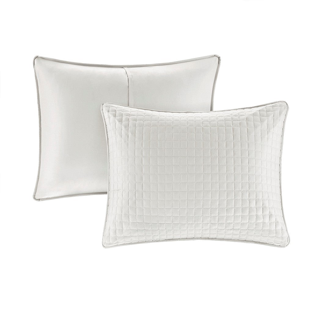 Otto 3 Piece Reversible Quilt Set - Grey