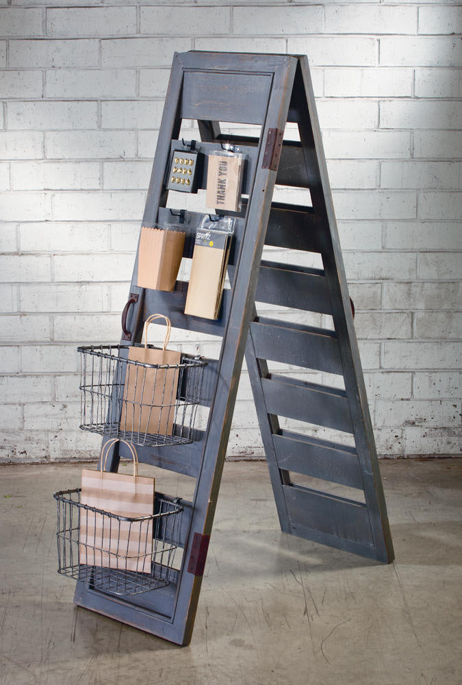 2-Sided Shutter Ladder Display - Basket (2 Set)