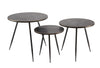 Gold Edge Metal Side Tables - Set of 3