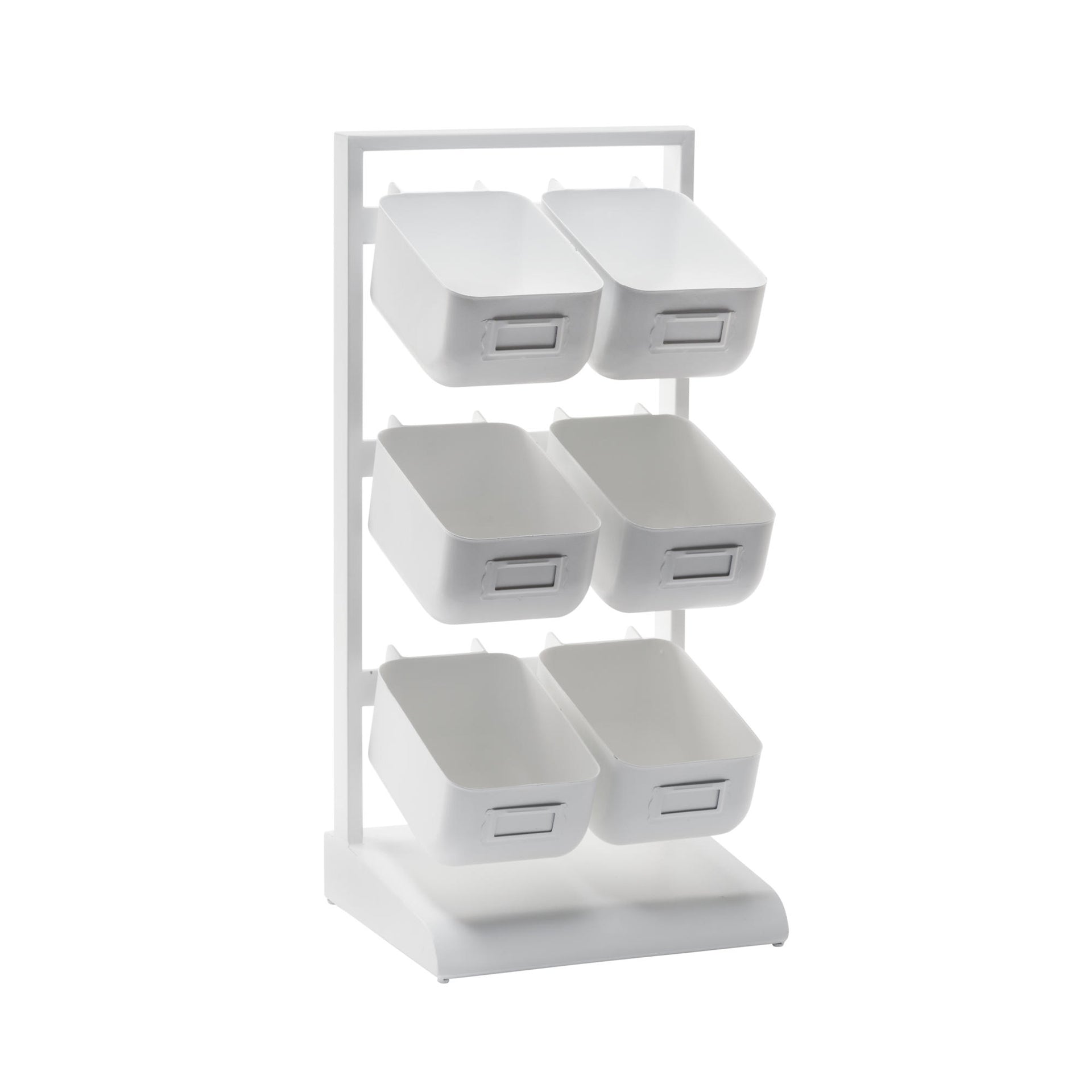 6 Metal Bin Tabletop Display