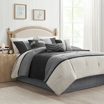 Palisades 7 Piece Faux Suede Comforter Set by Madison Park