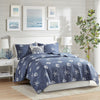 Seaside 4 Piece Cotton Coverlet Set - Navy