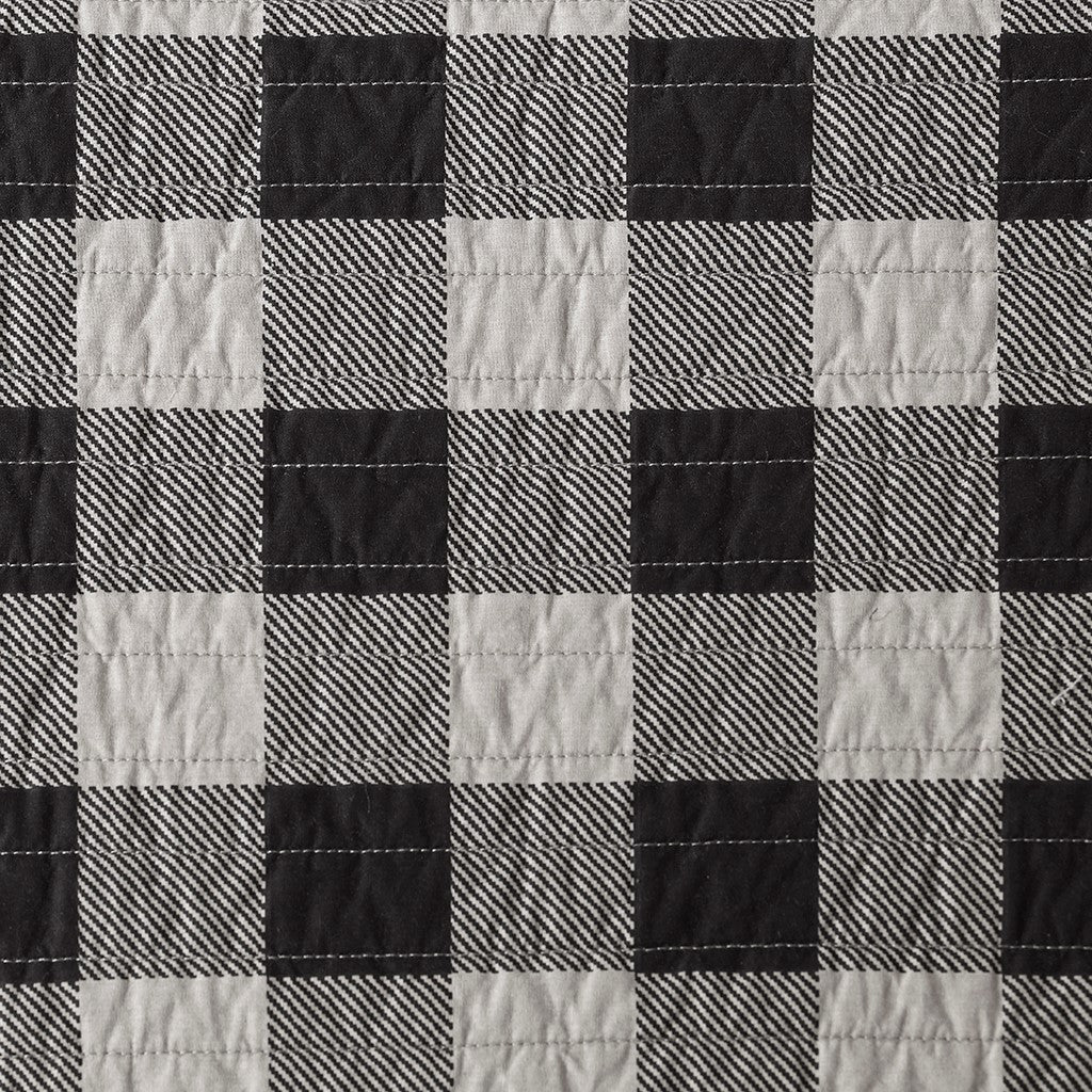 Check Oversized Quilt Mini Set - Gray