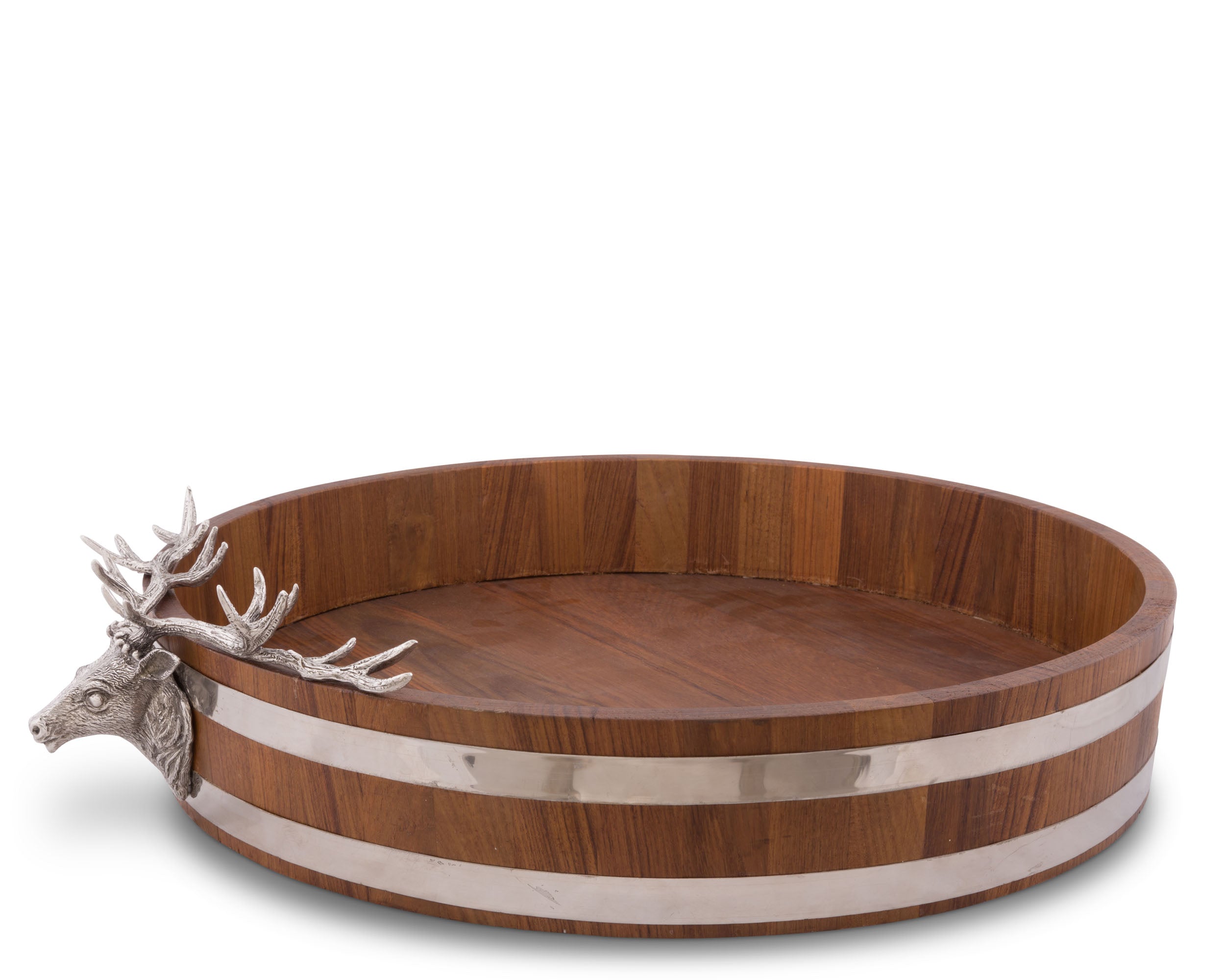 ELK HEAD TEAK TRAY