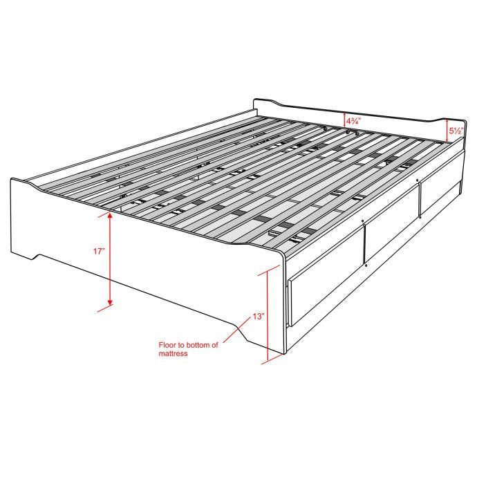 Coal Harbor Full Mate’s Platform Storage Bed with 6 Drawers
