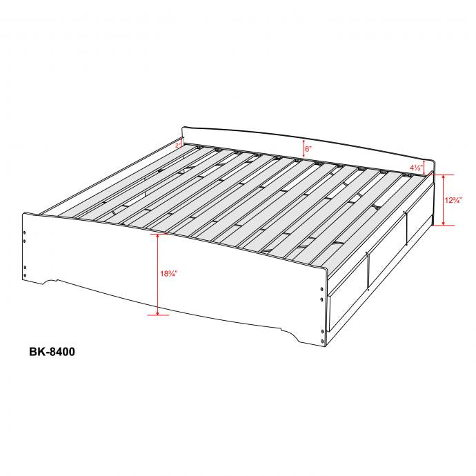 King Mate’s Platform Storage Bed with 6 Drawers